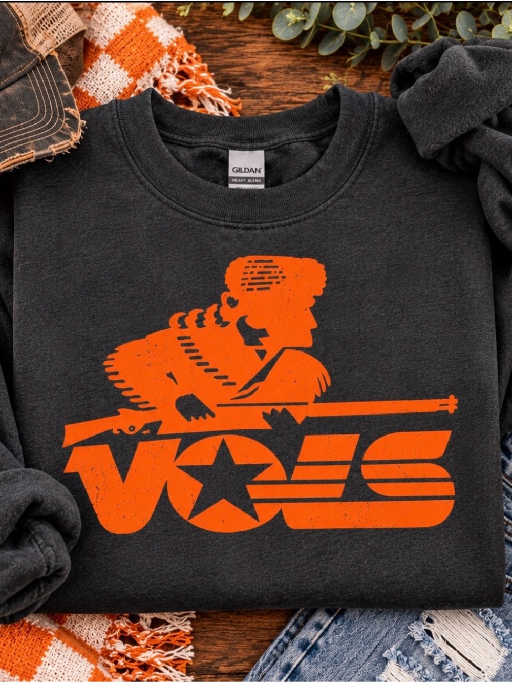 Retro Tennessee Vols dark gray sweatshirt